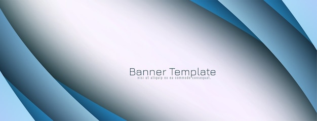 Vector banner de diseño de onda con estilo abstracto