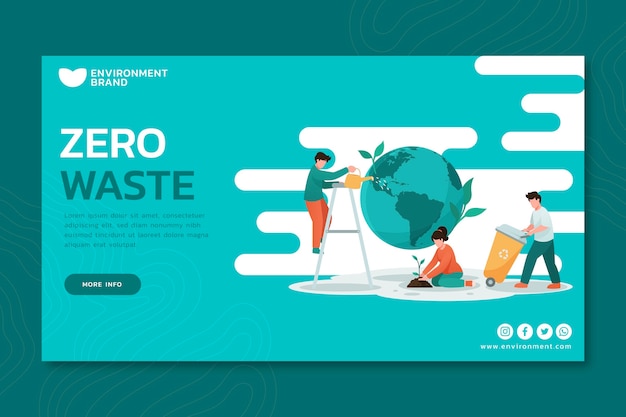 Vector banner ecológico ambiental.