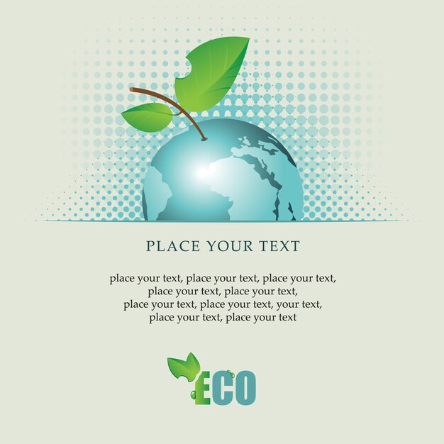 banner ecológico con planeta tierra