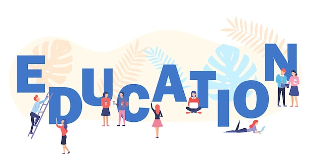Banner de educación con prople