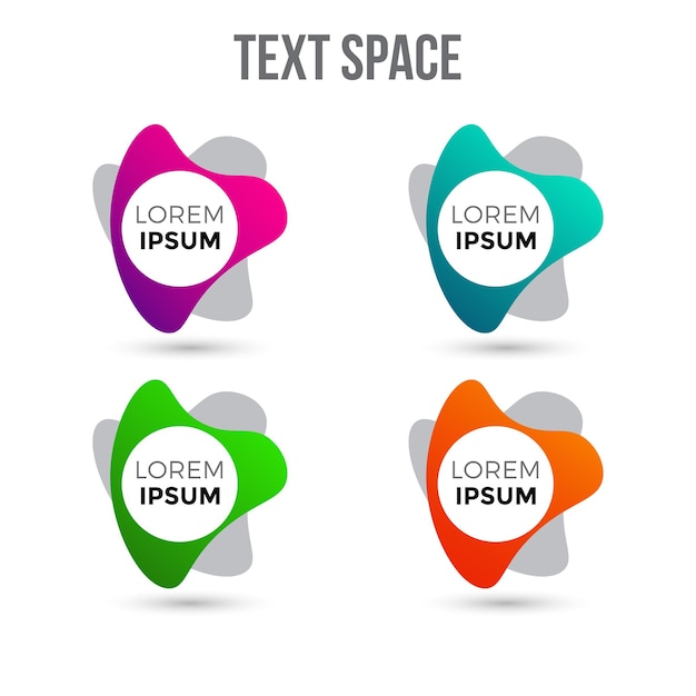 Banner elegante en forma vectorial con borde orgánico y espacio de texto