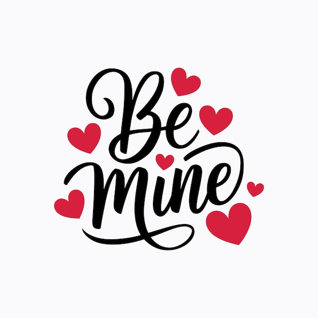 Banner elegante de texto a mano para el Día de San Valentín