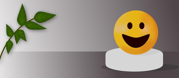 Vector banner de emoji sonriente de vector libre