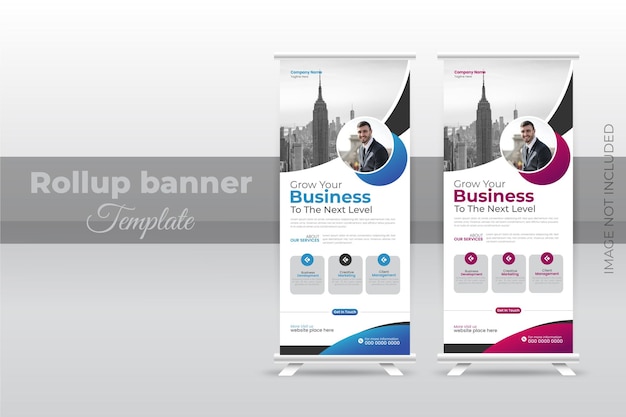 Banner enrollable de agencia de marketing