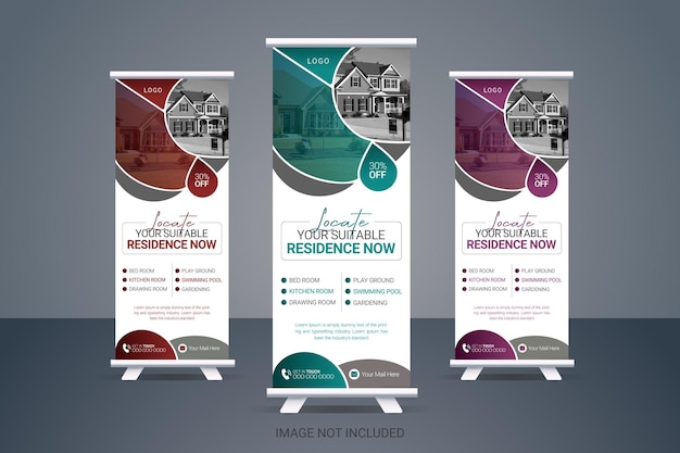 Banner enrollable de bienes raíces