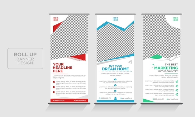 Un banner enrollable para una empresa llamada la casa de los sueños
