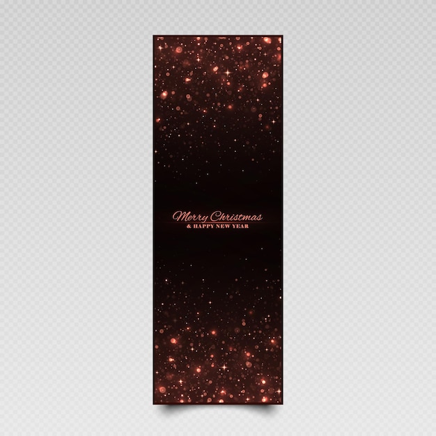 Banner espacial de lujo para Navidad Banner brillante con partículas doradas