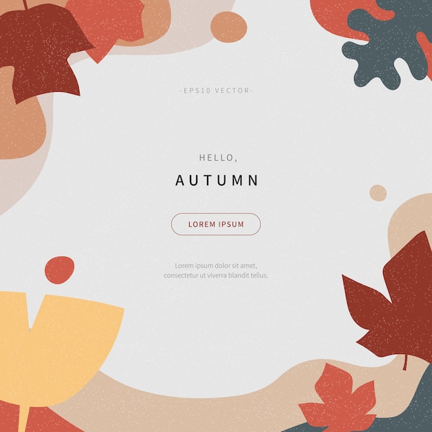 banner de estilo escandinavo simple de collage de concepto de otoño