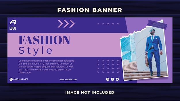 Banner de estilo de moda