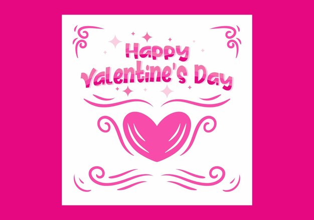Banner de evento de color rosa de san valentín
