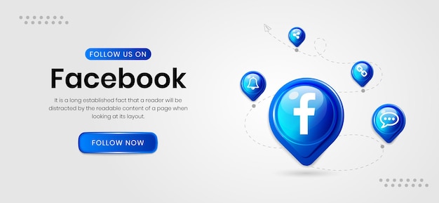 Vector banner de facebook de iconos de redes sociales