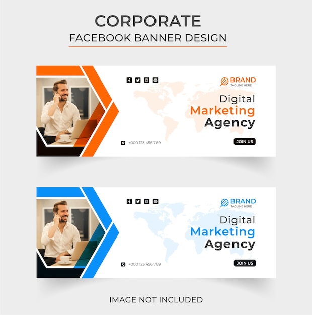 Banner de Facebook de marketing digital creativo