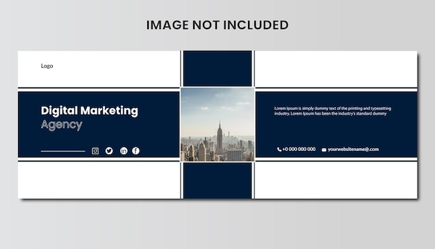 Vector banner de facebook de marketing digital o plantilla de banner web