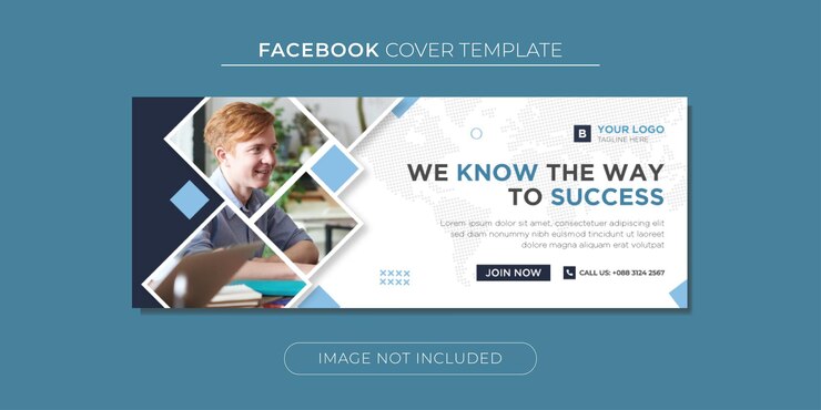 Banner de facebook de salud de diseño plano
