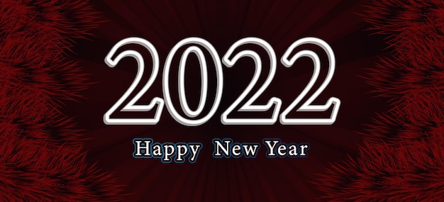 Banner de feliz año nuevo 2022