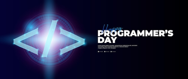 banner del feliz día del programador en estilo moderno