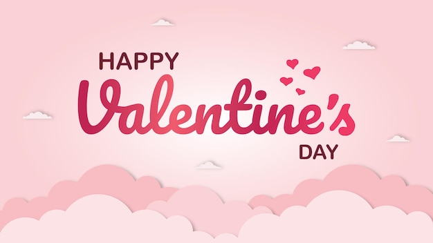 Banner Feliz Día De San Valentín Fondo
