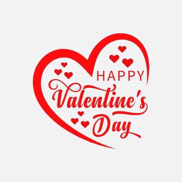 Banner de feliz día de San Valentín con letras Plantilla de tarjeta de felicitación del día de San Valentín con texto tipográfico