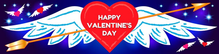 Banner de feliz día de San Valentín Tarjeta de felicitación de diseño moderno
