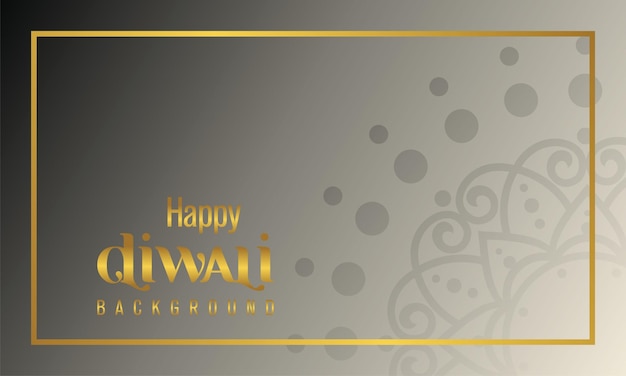 Banner feliz diwali de estilo ornamental