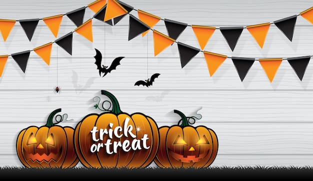 Vector banner feliz halloween