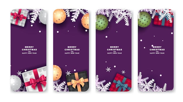 Banner de feliz navidad y próspero año nuevo con decoración para el festival de navidad