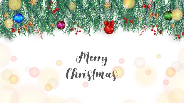 Banner de feliz navidad y próspero año nuevo