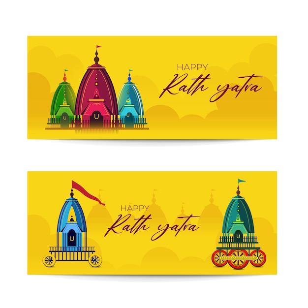 Banner feliz de rath yatra