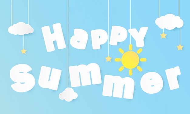 Banner de feliz verano