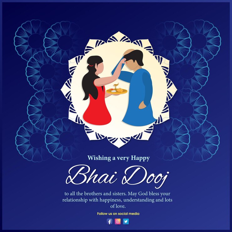 Banner de festival indio tradicional feliz bhai dooj