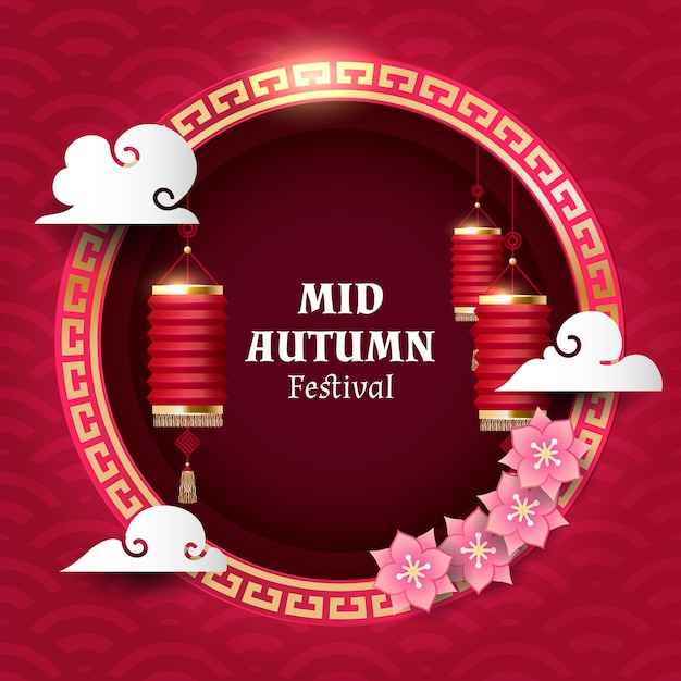 Banner del festival del medio otoño