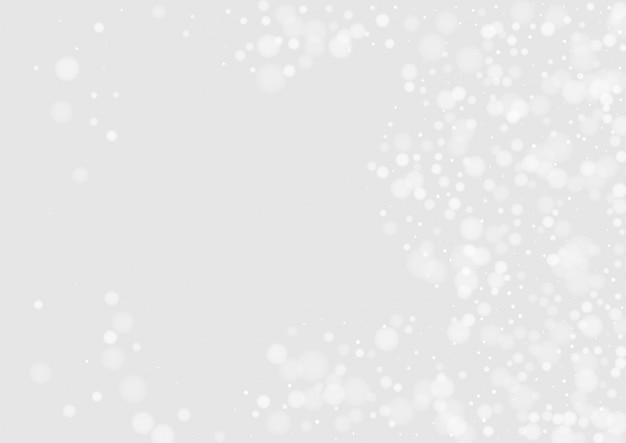 Vector banner festivo nevadas grises. tarjeta de copo de nieve de temporada