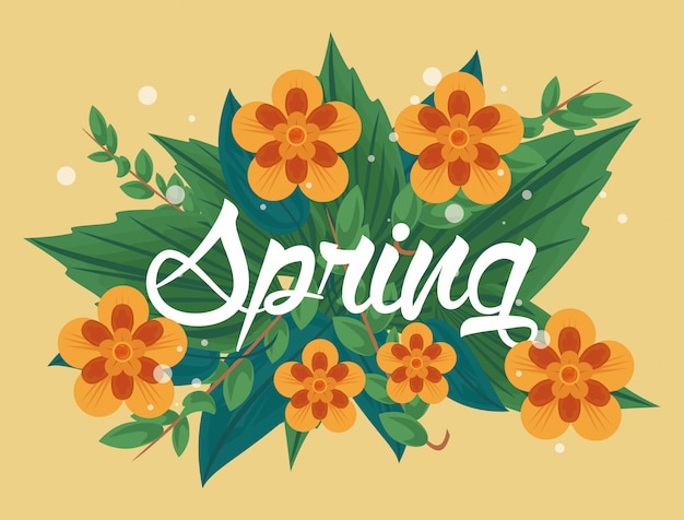 Banner floral de primavera