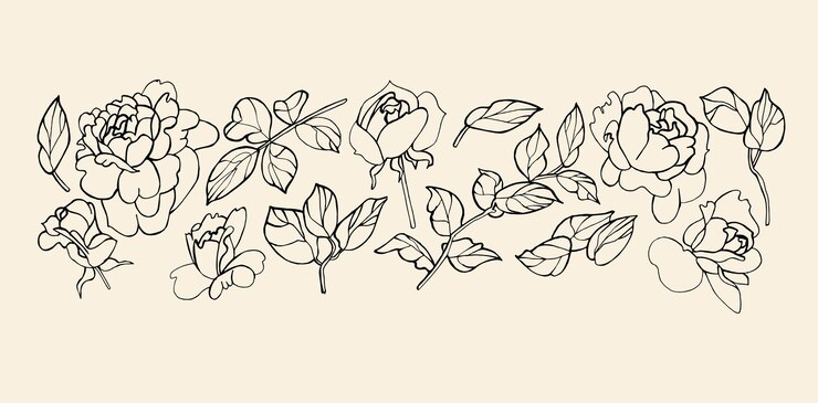 Banner con flores rosas Guirnalda floral Marco de flores para floristería con diseños de etiquetas Tarjeta de felicitación de rosas florales de verano Fondo de flores para envases de cosméticos