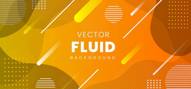 Banner de fluido abstracto moderno