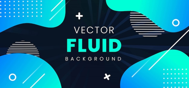 Vector banner de fluido abstracto moderno