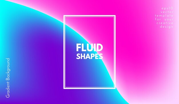 Banner fluido con formas líquidas de colores.