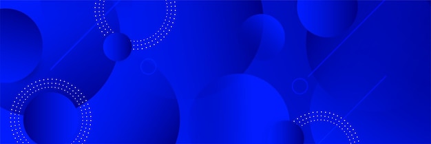 Banner de fondo abstracto azul moderno círculo fondo de diseño de banner abstracto azul geométrico