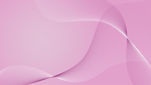 Banner de fondo abstracto gráfico con ondas combinadas en color rosa claro