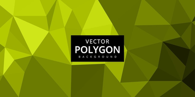Vector banner de fondo abstracto monocromático multipropósito de patrón de polígono amarillo verde oliva