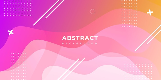 Banner de fondo abstracto multipropósito colorido rosa púrpura de Memphis Papercut