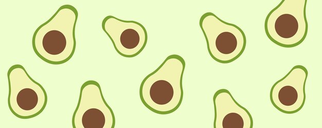 Banner de fondo de aguacate Ilustración vectorial de estilo plano