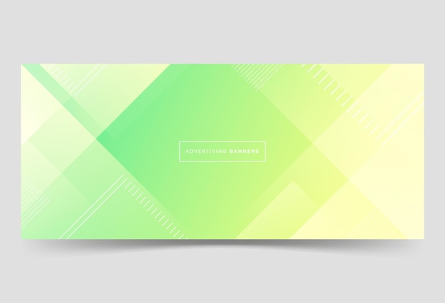 banner fondo colorido verde y amarillo gradación resumen elemento patrón barra memphis