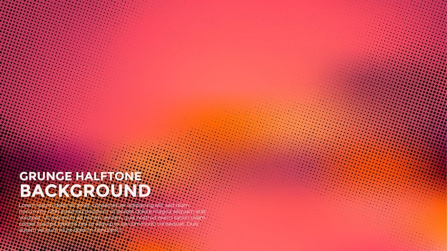 Banner de fondo de diseño de grunge de semitono degradado abstracto