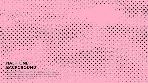 Vector banner de fondo de diseño de grunge de semitono rosa abstracto