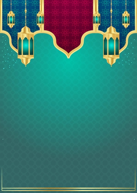 Banner De Fondo Islámico De Ramadán Kareem Con Mezquita De Linterna De Ramadán Eid Mubarak Milad Un Nabi