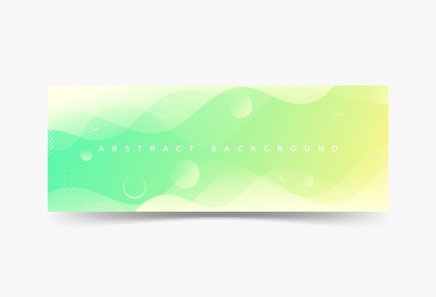 Banner de fondo moderno resumen colorido verde y amarillo gradación efecto de onda styleelemenVe