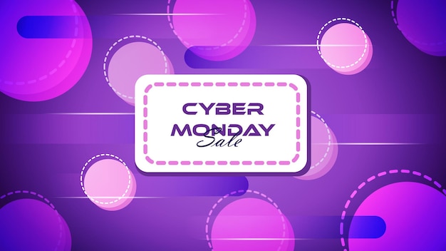 Vector banner y fondo venta cyber monday