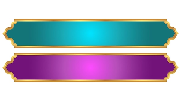 Banner de forma islámica abstracta de cuadro de texto verde