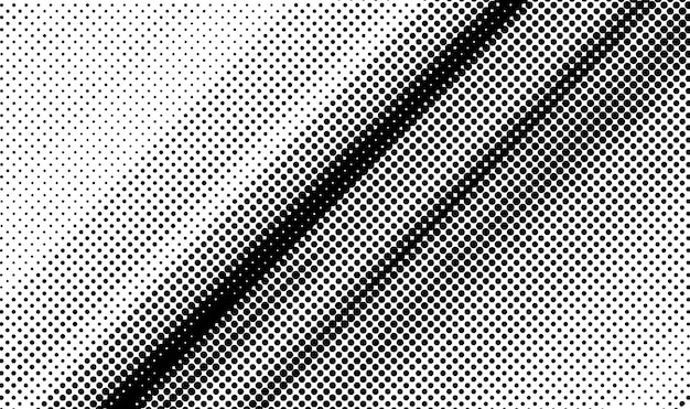 Banner de forma de puntos blancos y negros de fondo de vector de semitono abstracto